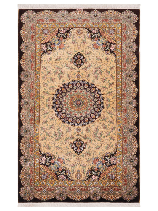 Pasha Pure Silk  Gold Brown Traditional