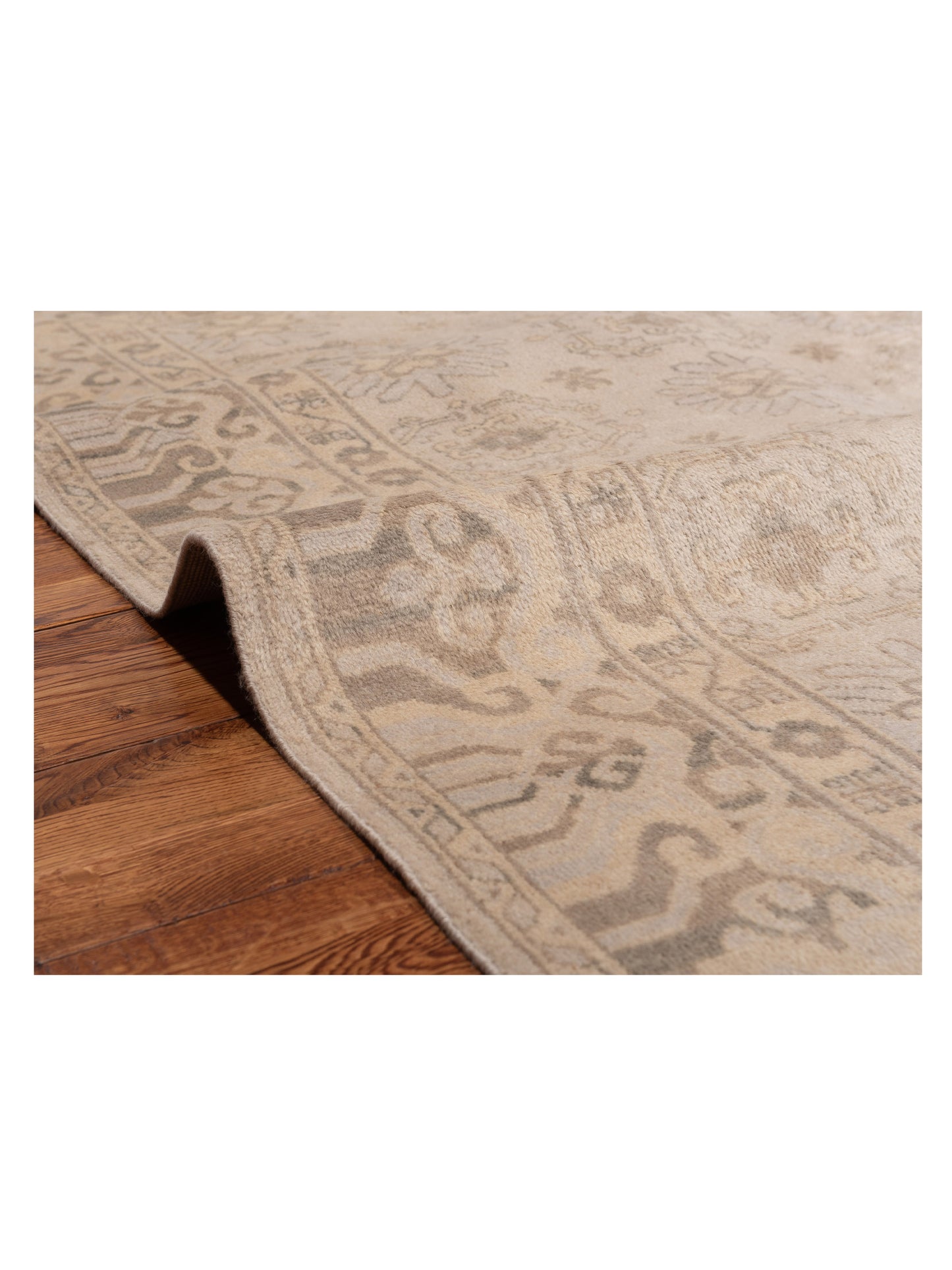 Distona Gray Gray 6.7x6.7 Hand Knotted Rug