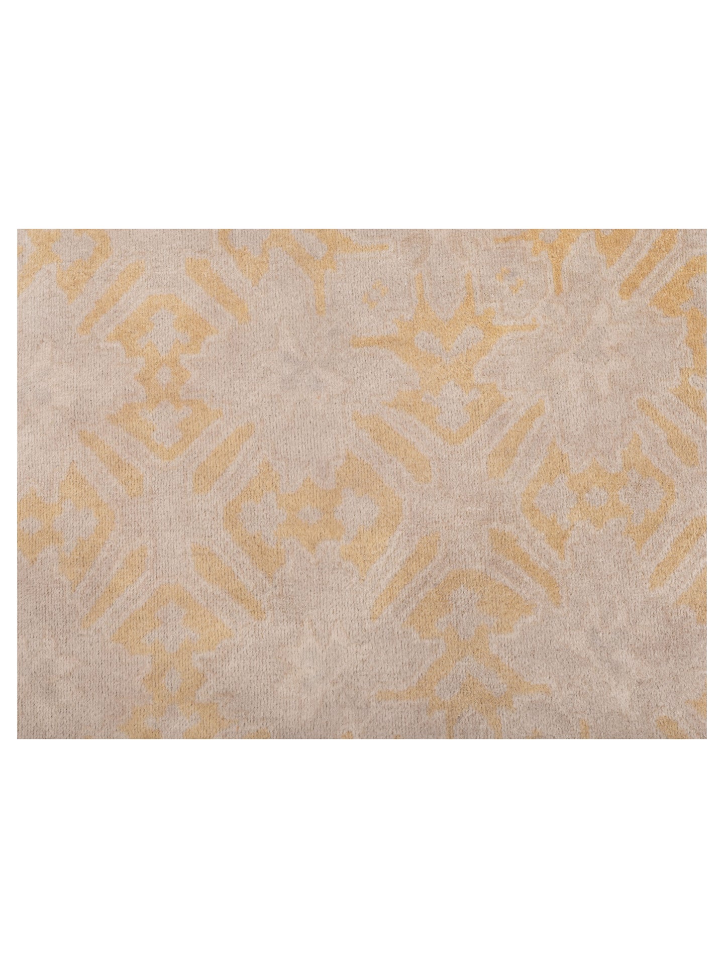 Distona Beige Gold 6.7x6.7 Hand Knotted Rug