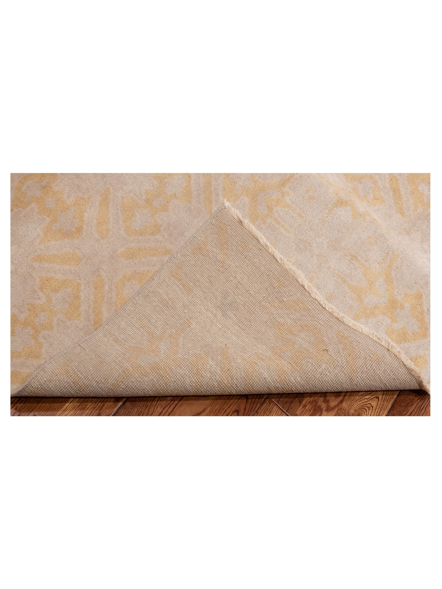 Distona Beige Gold 6.7x6.7 Hand Knotted Rug