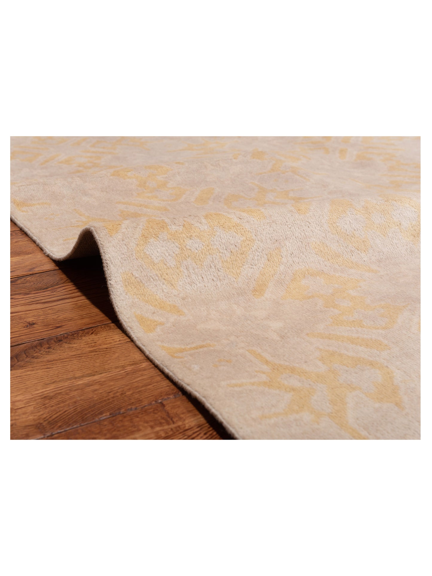 Distona Beige Gold 6.7x6.7 Hand Knotted Rug