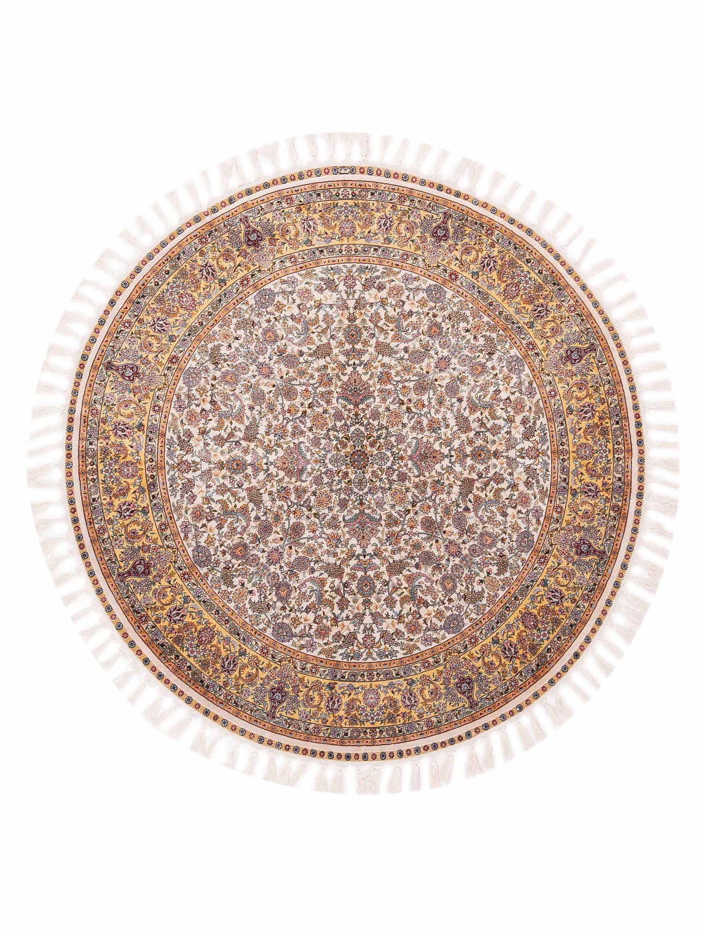 Pasha Pure Silk  Ivory Gold Traditional