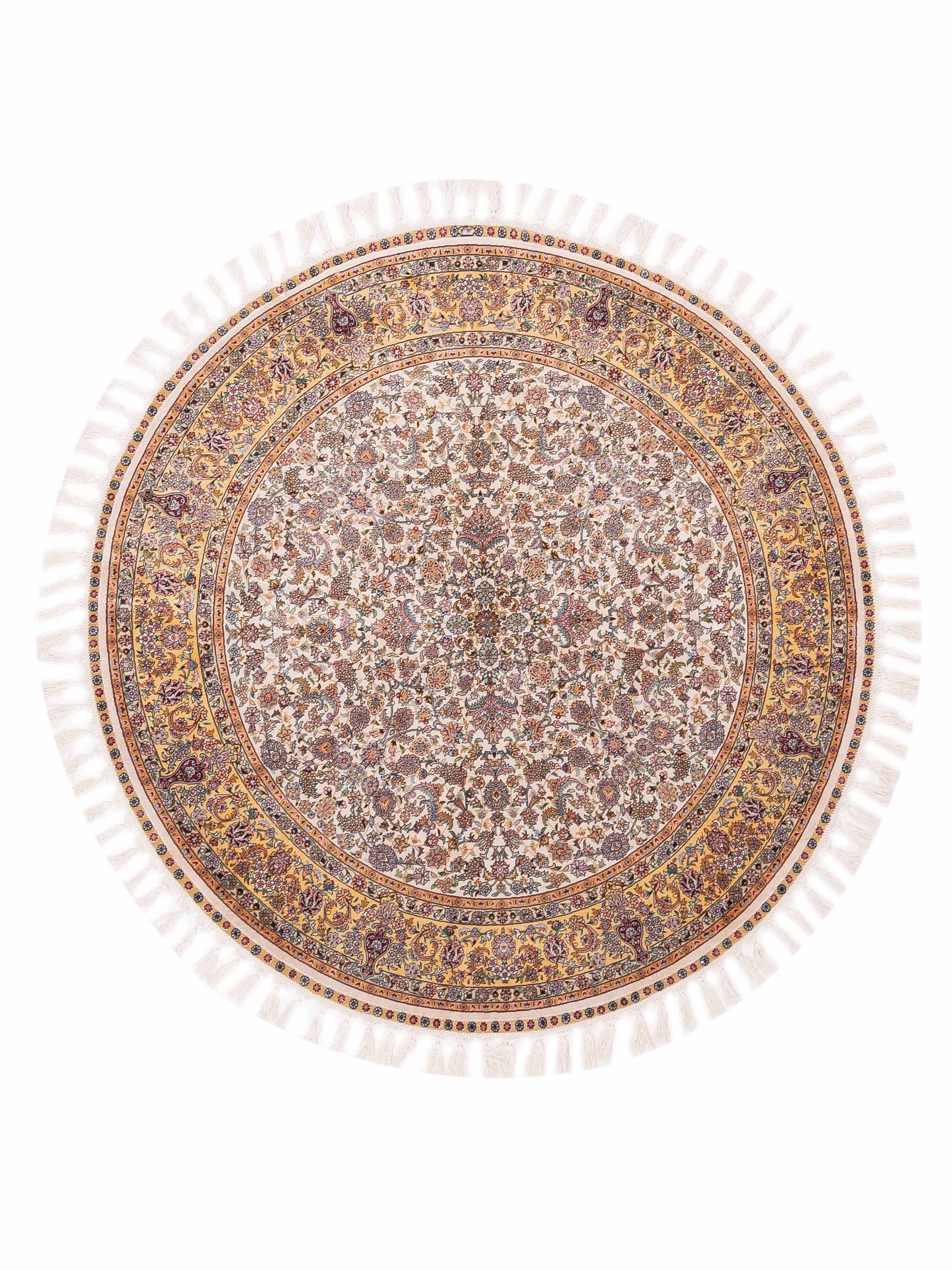 Pasha Pure Silk  Ivory Gold Traditional