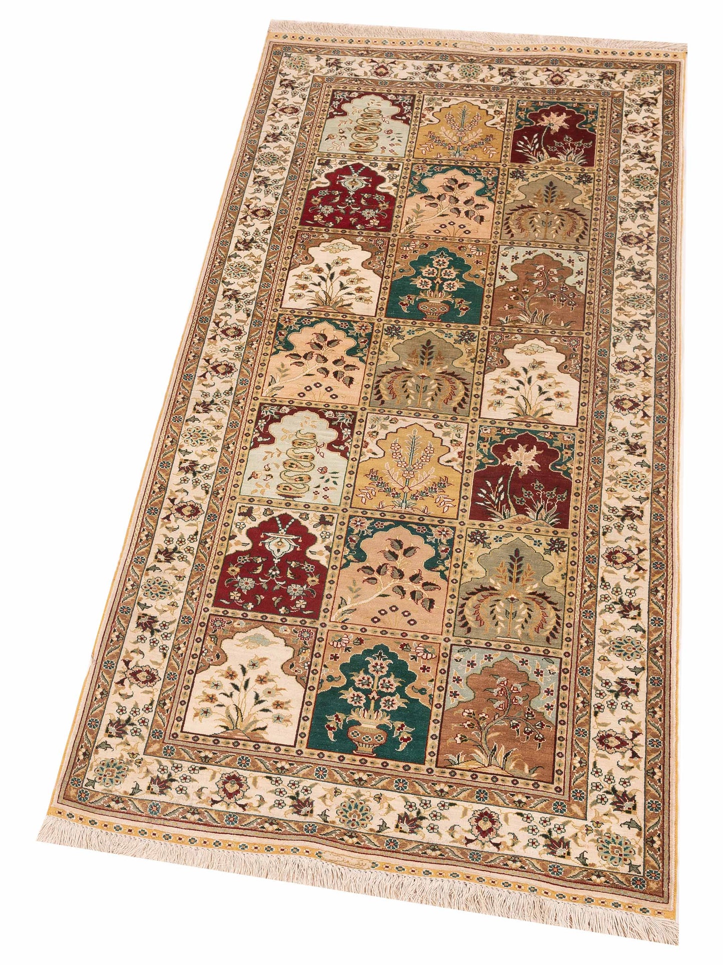 Pure Silk Multi 2.7x6 Hand Knotted Rug