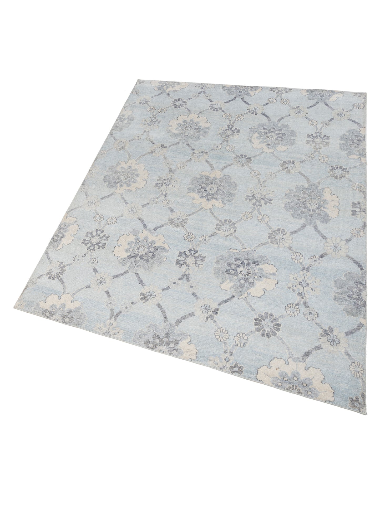 Tenzari Blue 7.10x10 Hand Knotted Rug
