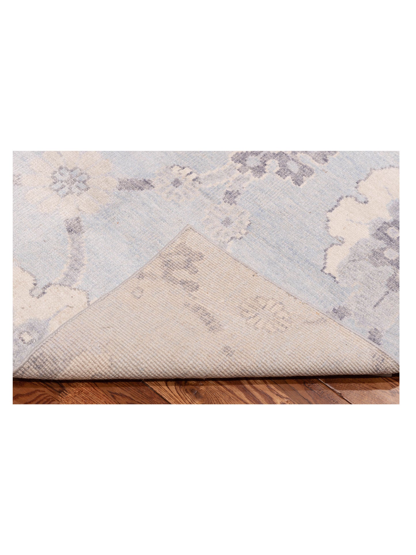 Tenzari Light Blue 8.9x12.2 Hand Knotted Rug