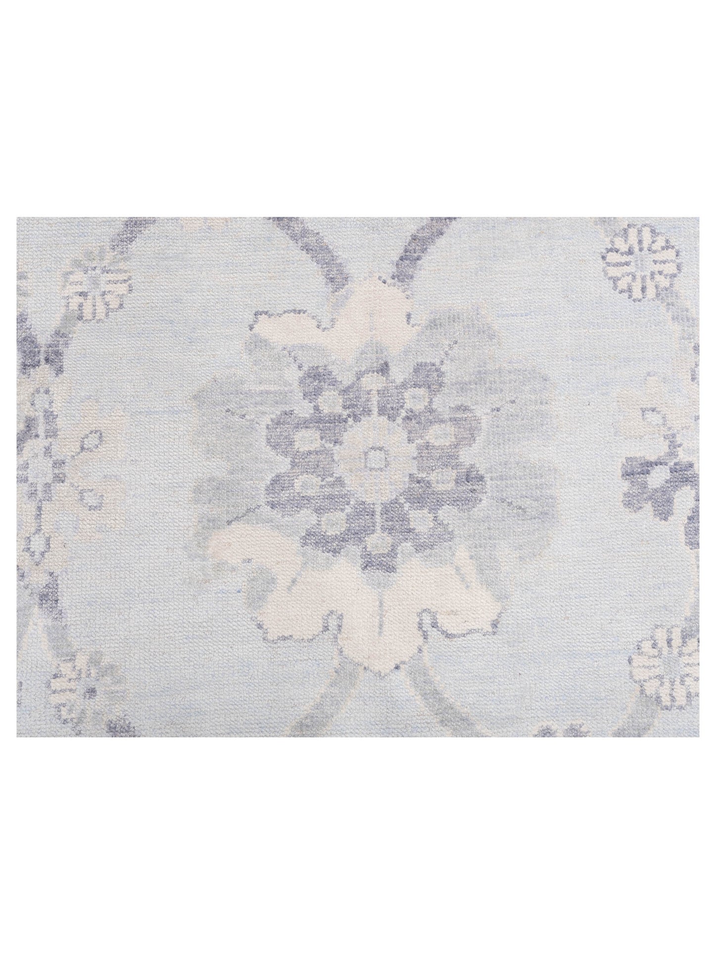 Tenzari Silver 4.2x6.5 Hand Knotted Rug