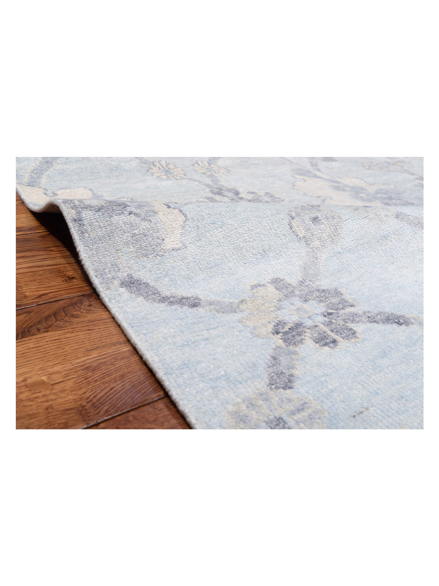 Tenzari Blue 7.11x10.2 Hand Knotted Rug