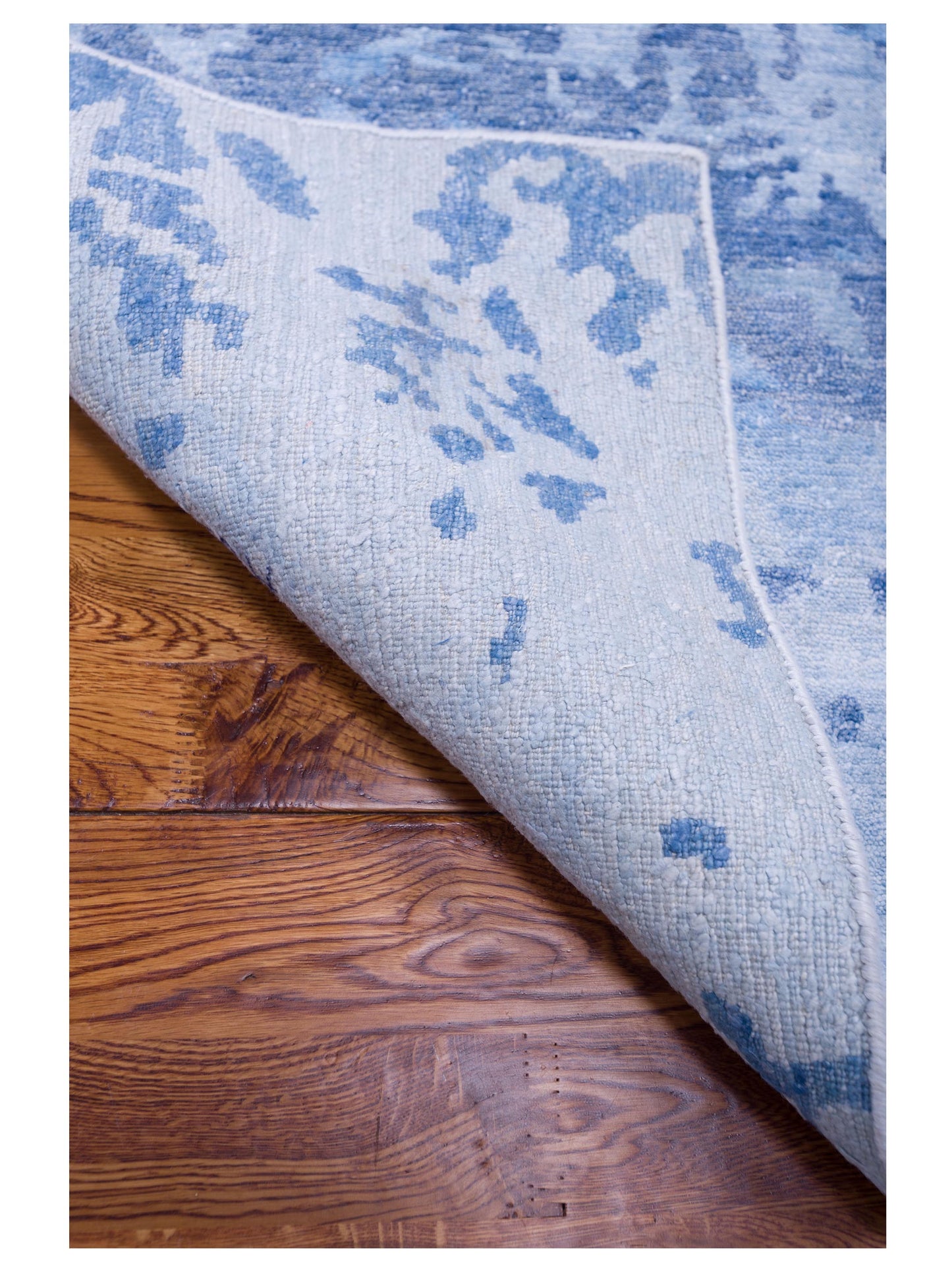 Tenzari Blue 3.11x5.10 Hand Knotted Rug