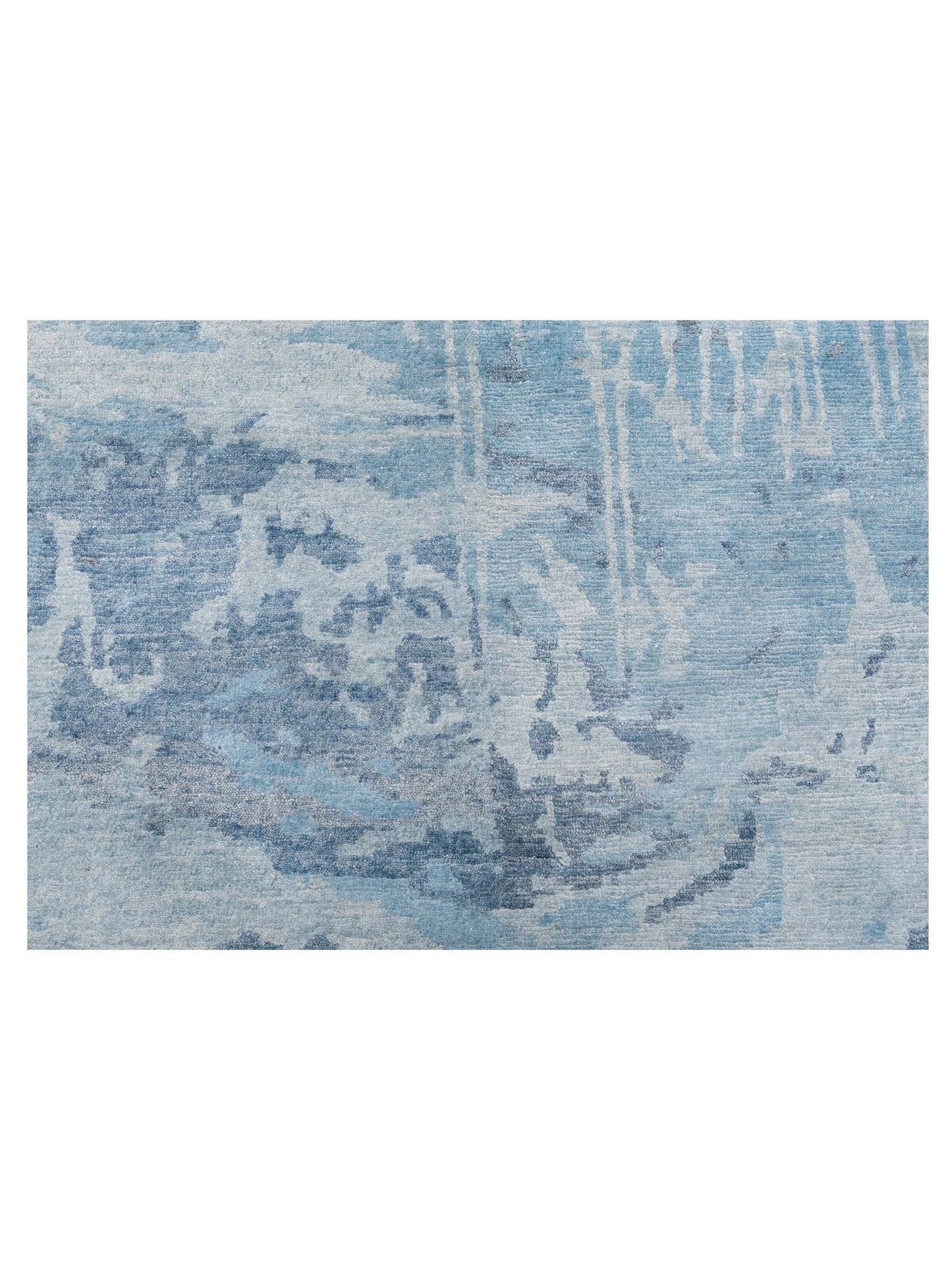 Tenzari Blue 4x5.10 Hand Knotted Rug