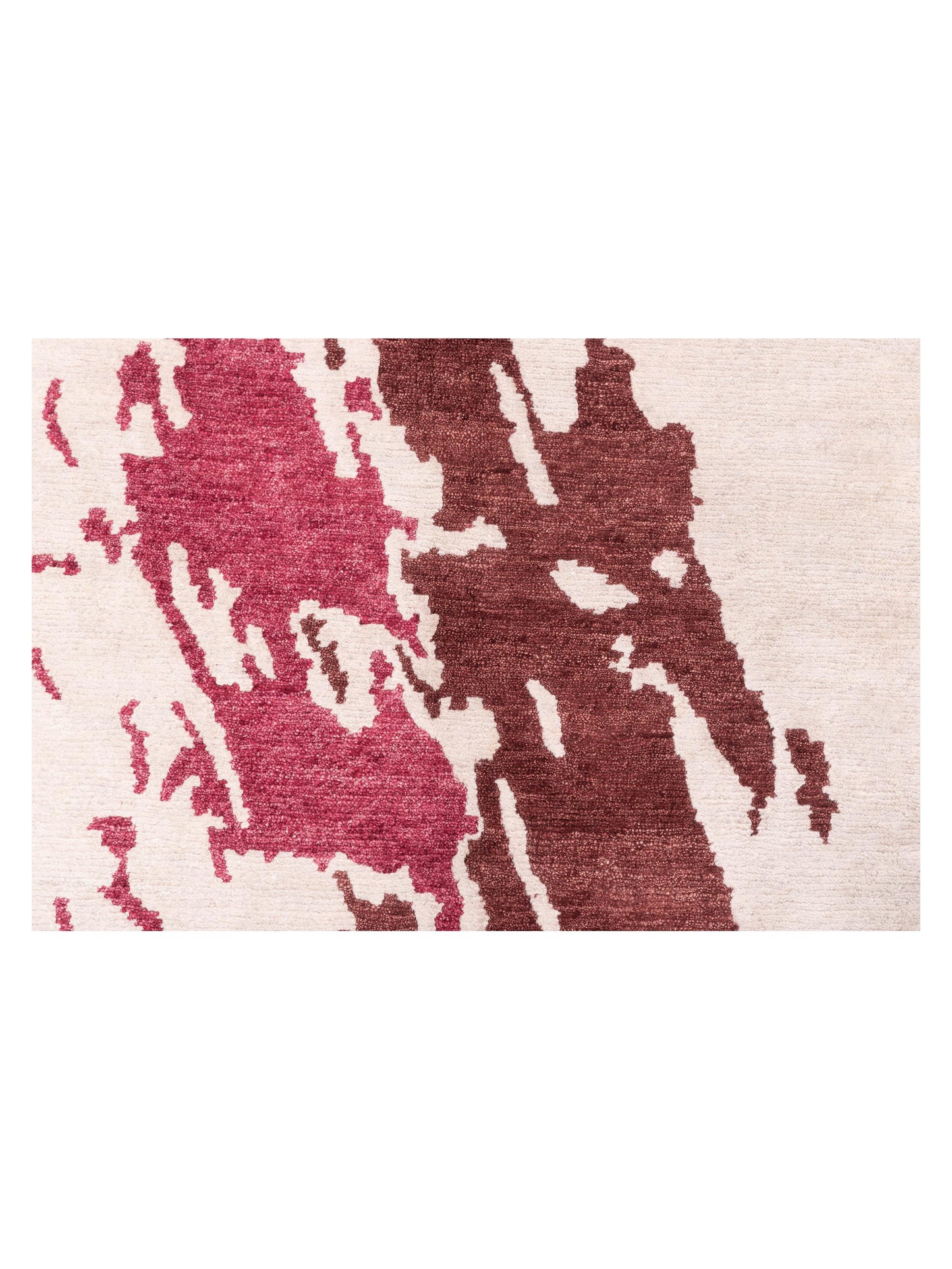 Tenzari Ivory Red 9.3x11.11 Hand Knotted Rug