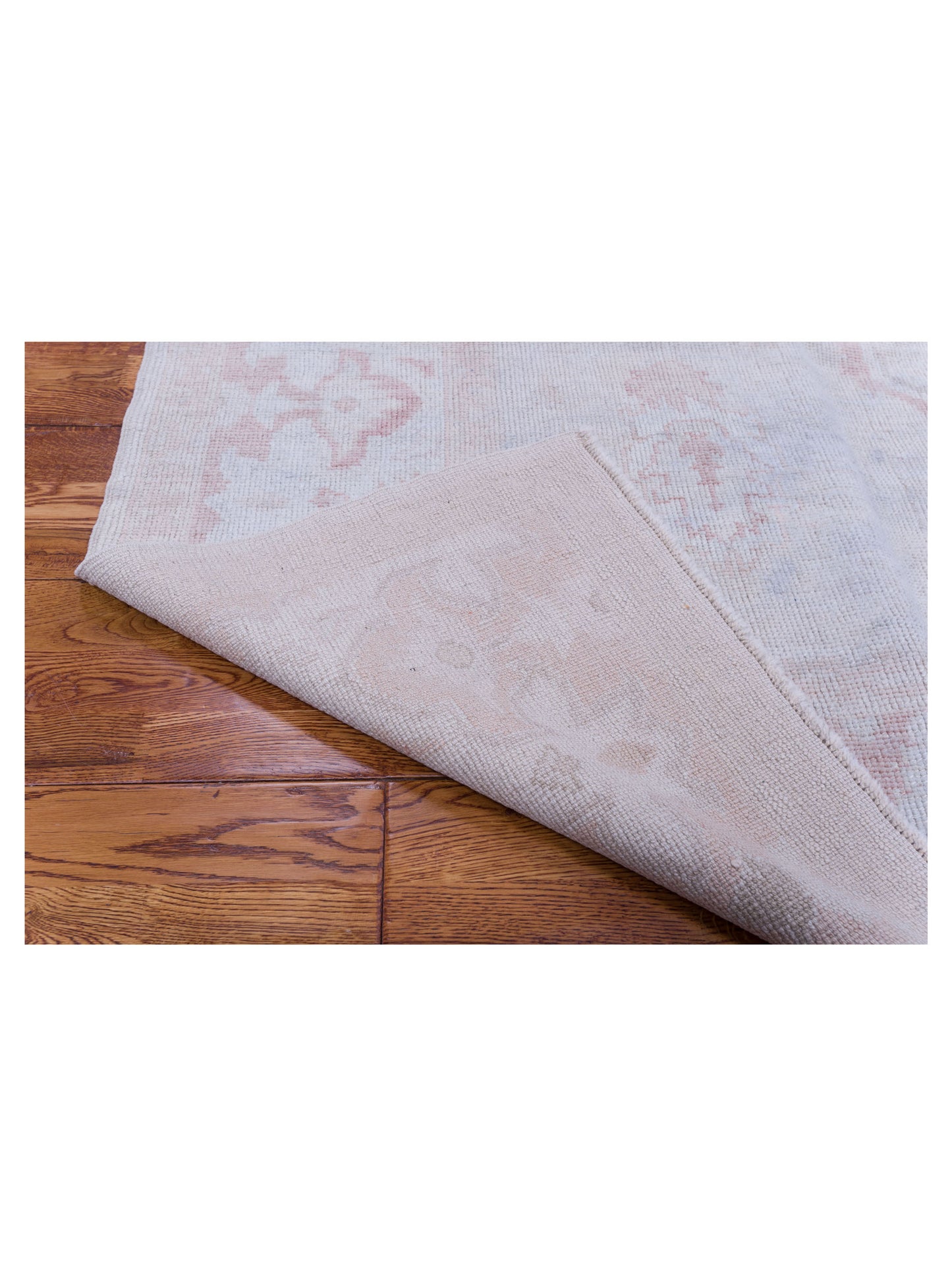 Oushak Beige Silver 8x9.2 Hand Knotted Rug