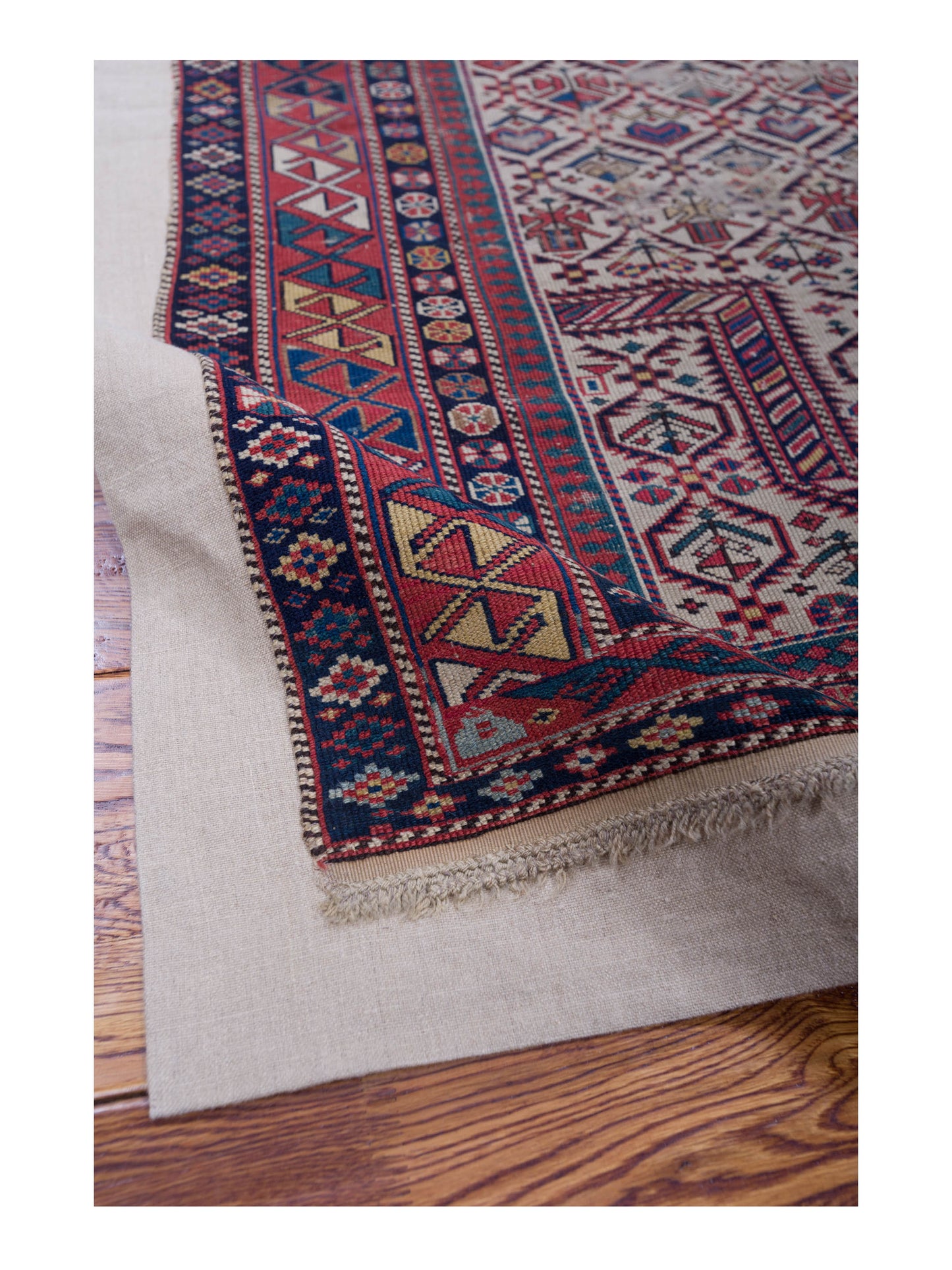 Kavira Beige Rust 3.5x4.9 Hand Knotted Rug