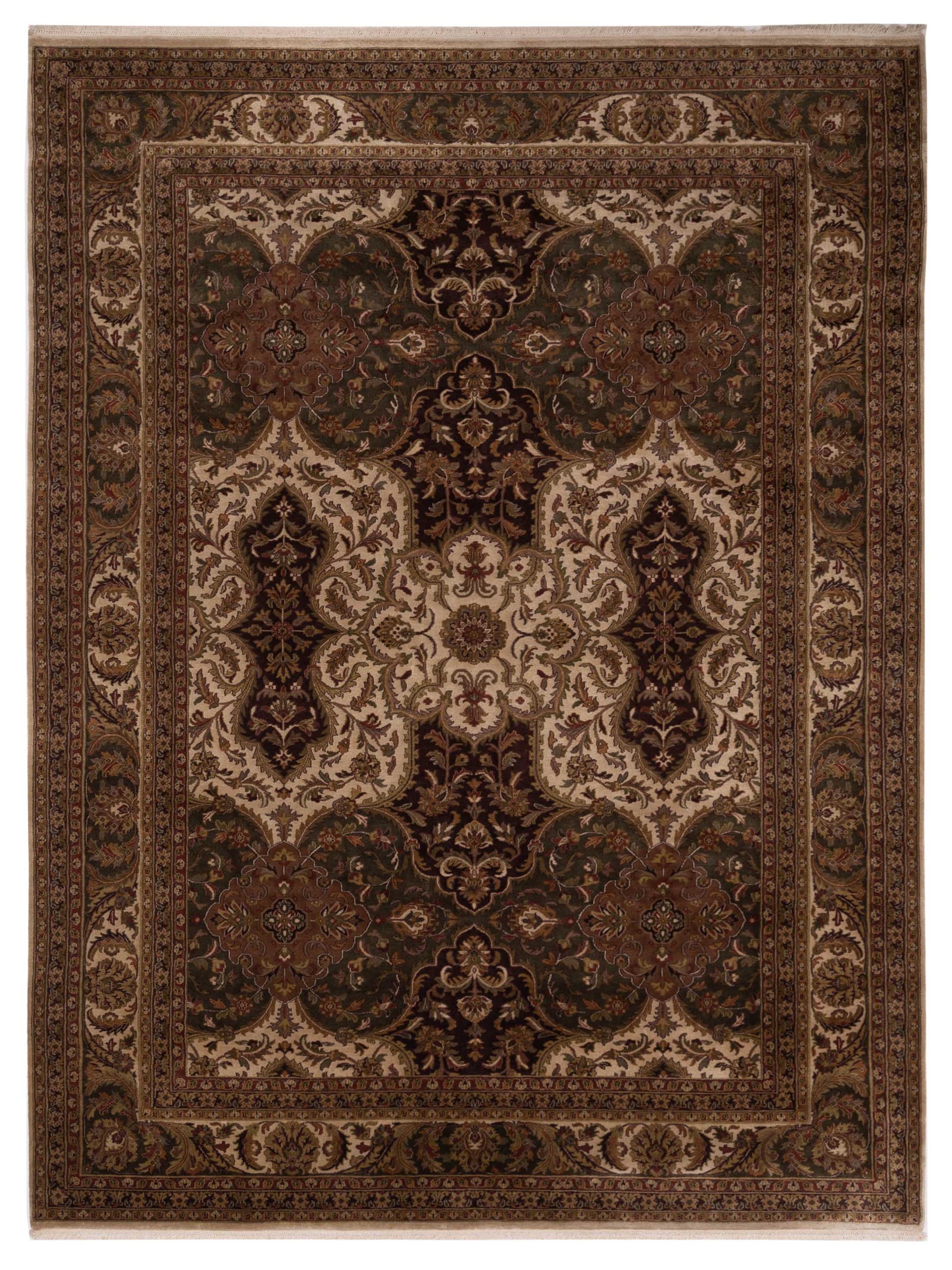 Rajpur Crown  Beige Green Transitional