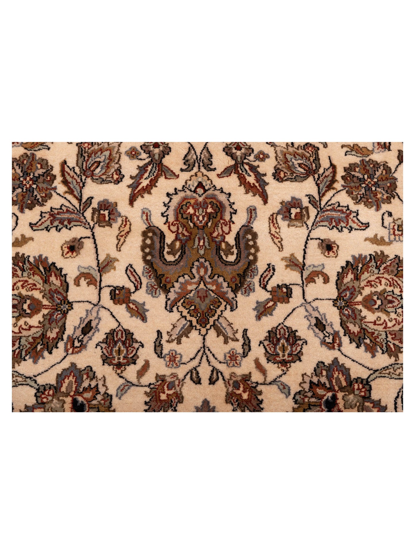 Corvella Ivory Black 9x12 Hand Knotted Rug