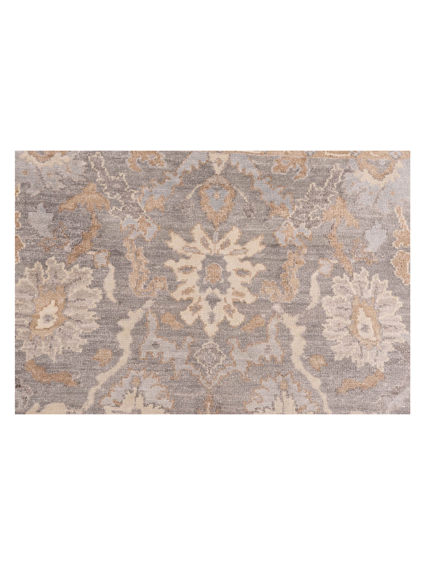 Tenzari Gray Silver 5.2x7.9 Hand Knotted Rug