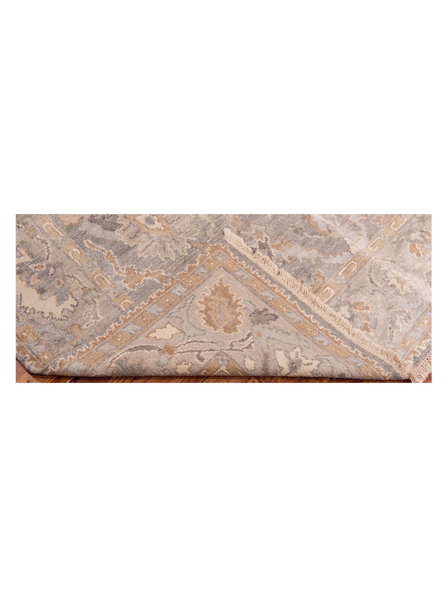 Tenzari Gray Silver 5.2x7.9 Hand Knotted Rug