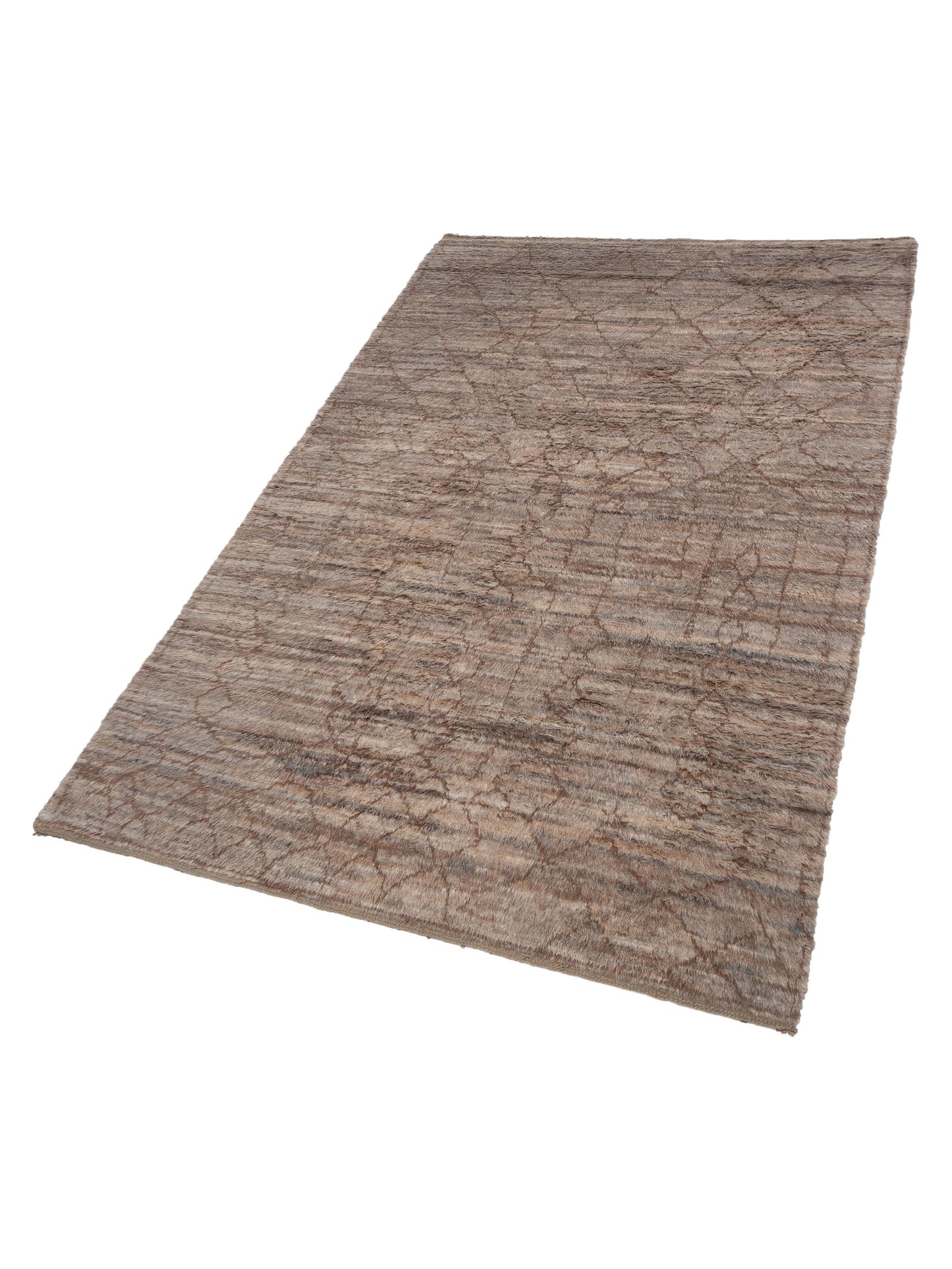 Baskra Natural Brown 8.9x13.3 Hand Knotted Rug