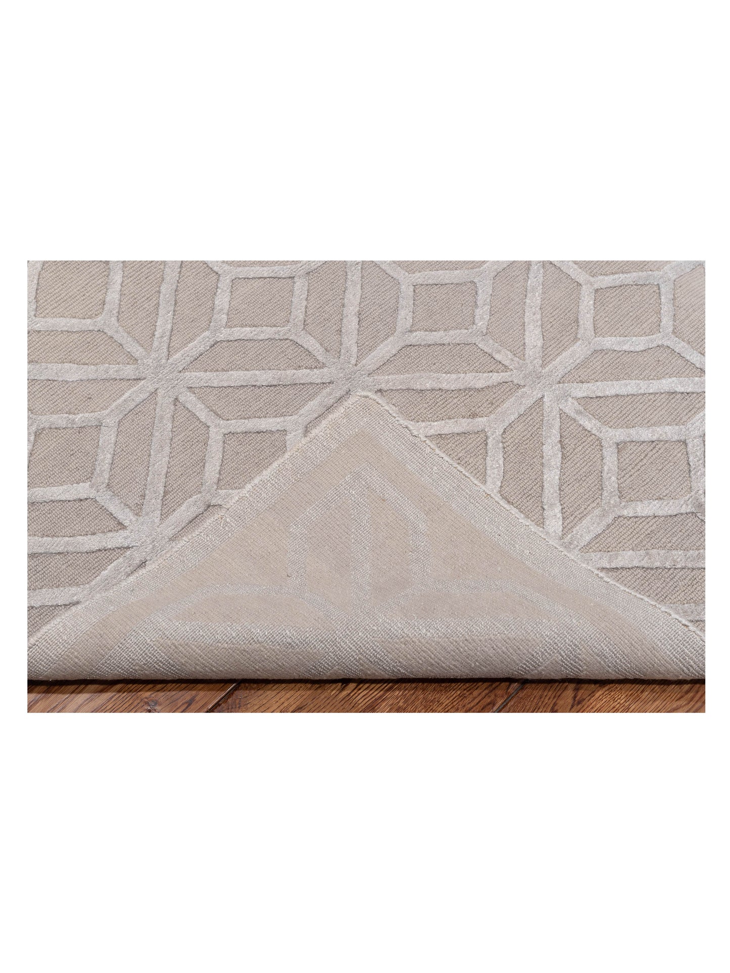 Tenzari Silver 8x10 Hand Knotted Rug