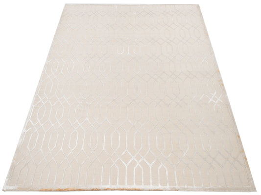 Tenzari Ivory 8.3x9.11 Hand Knotted Rug