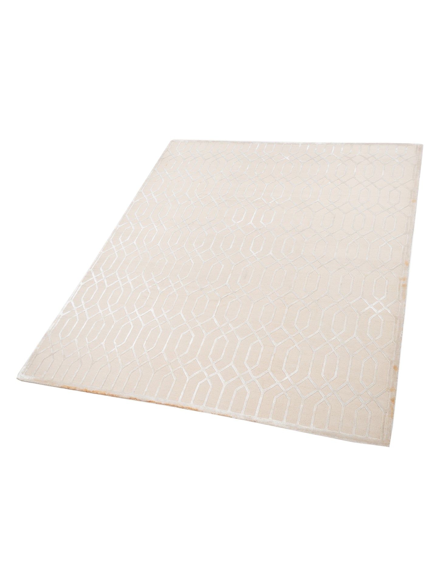 Tenzari Ivory 8.3x9.11 Hand Knotted Rug