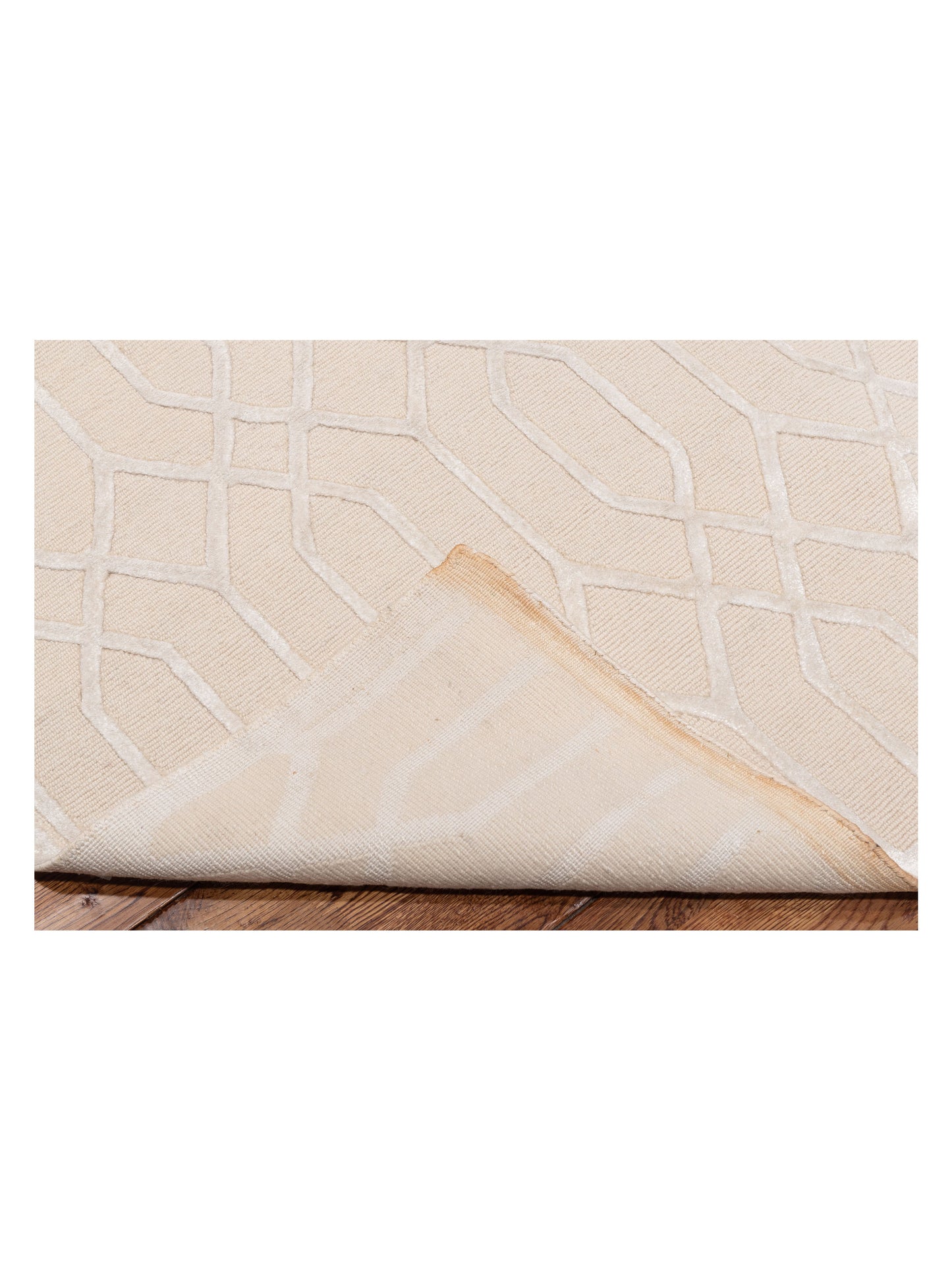 Tenzari Ivory 8.3x9.11 Hand Knotted Rug