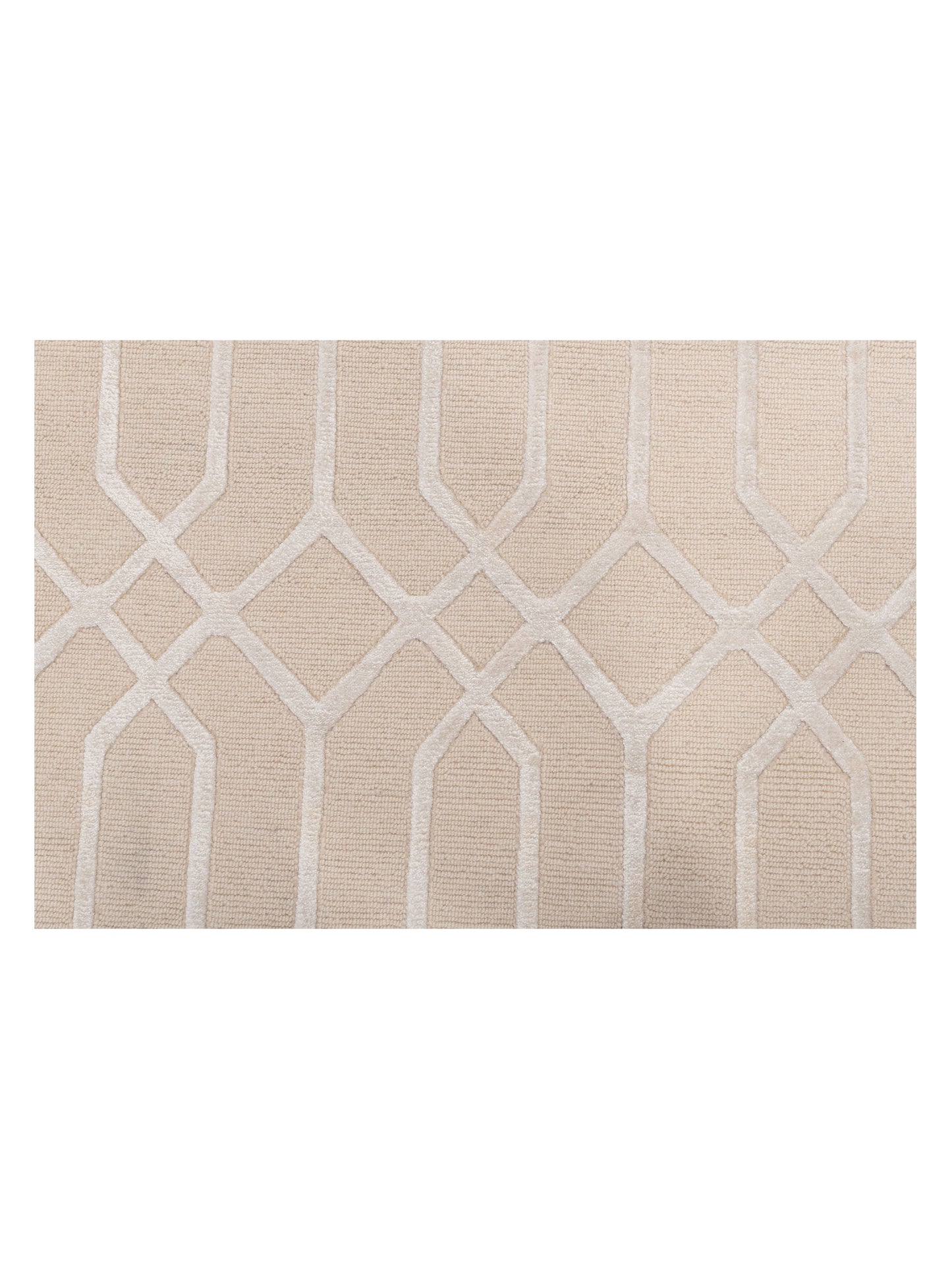 Tenzari Ivory 8.3x9.11 Hand Knotted Rug
