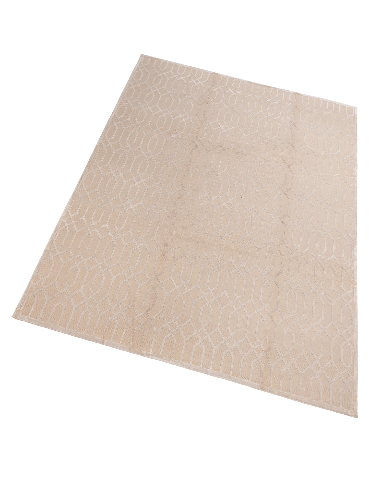 Tenzari Cream Ivory 9x12.1 Hand Knotted Rug