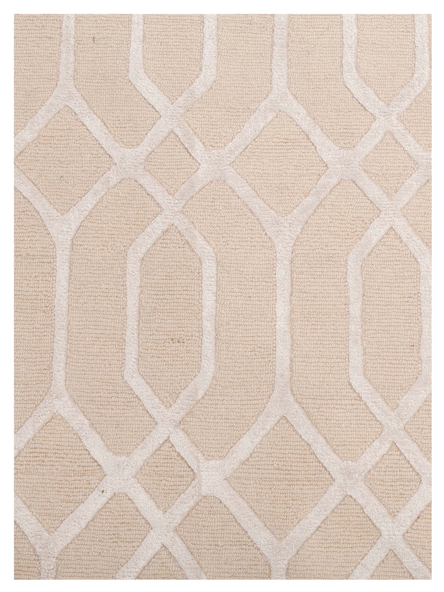 Tenzari Cream Ivory 9x12.1 Hand Knotted Rug