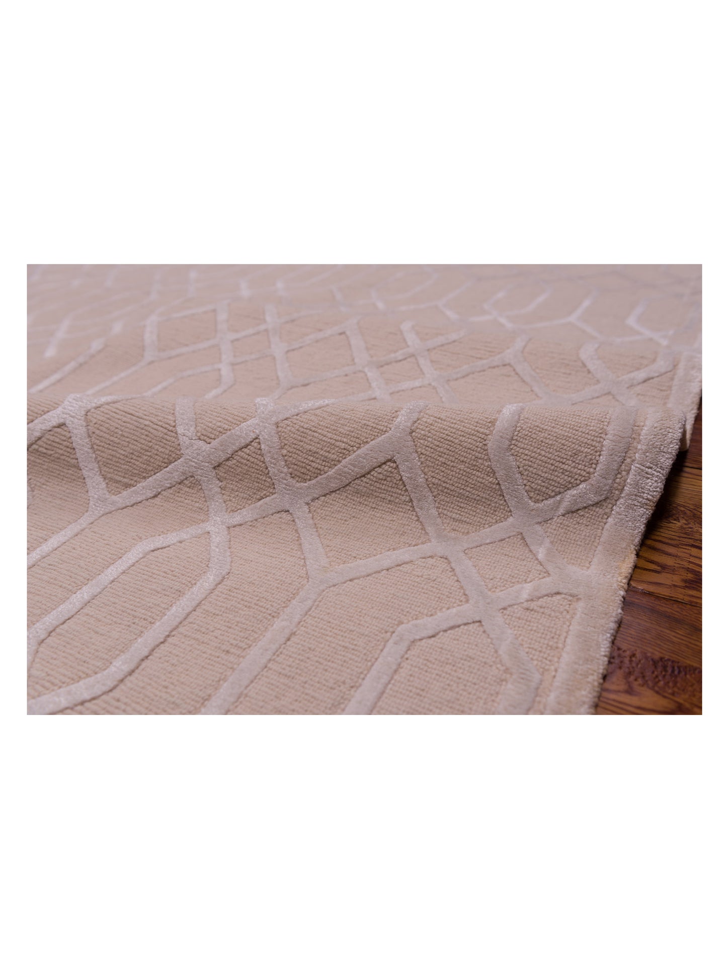 Tenzari Cream Ivory 9x12.1 Hand Knotted Rug