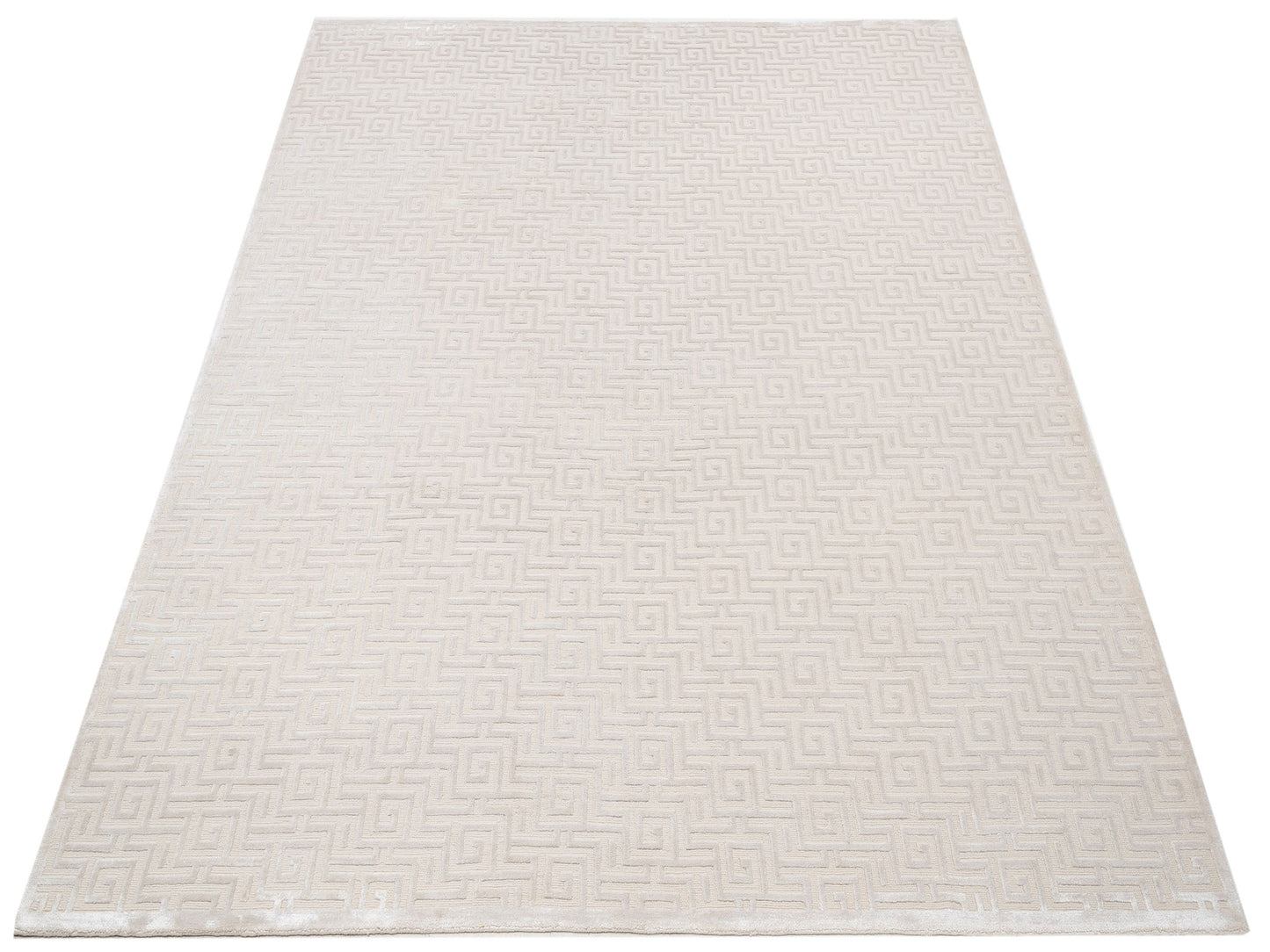 Tenzari Ivory 8x9.11 Hand Knotted Rug