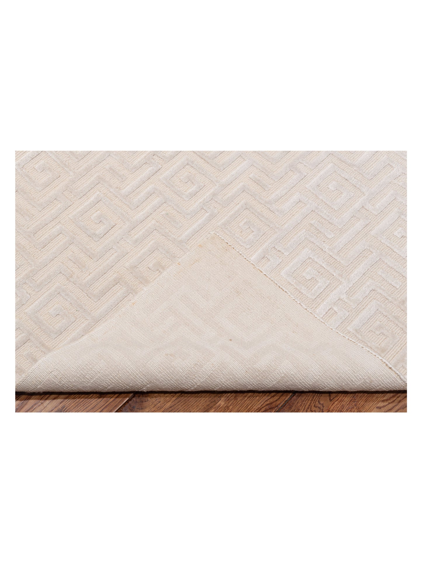 Tenzari Ivory 8x9.11 Hand Knotted Rug