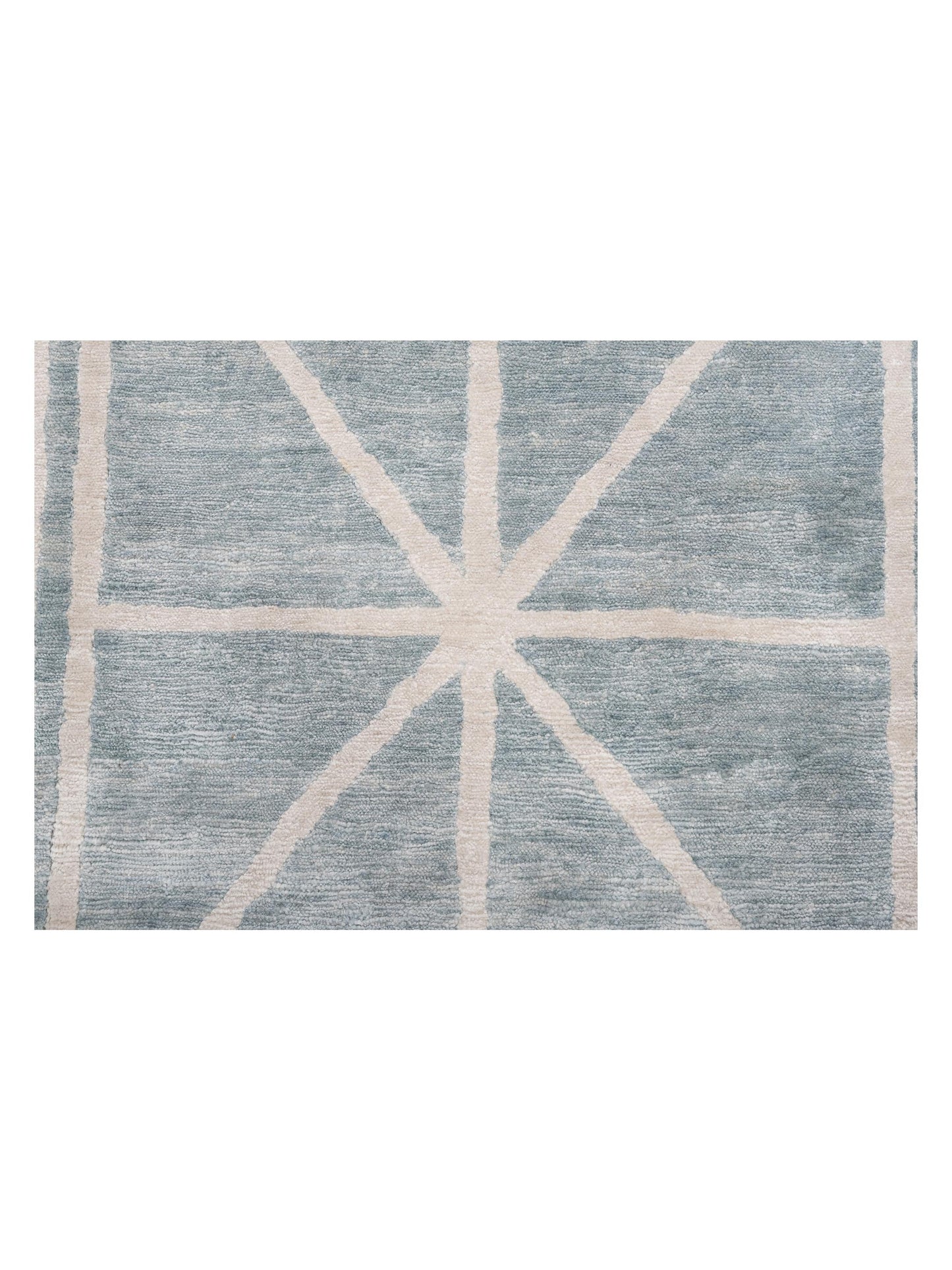 Tenzari Light Blue 8.4x13 Hand Knotted Rug
