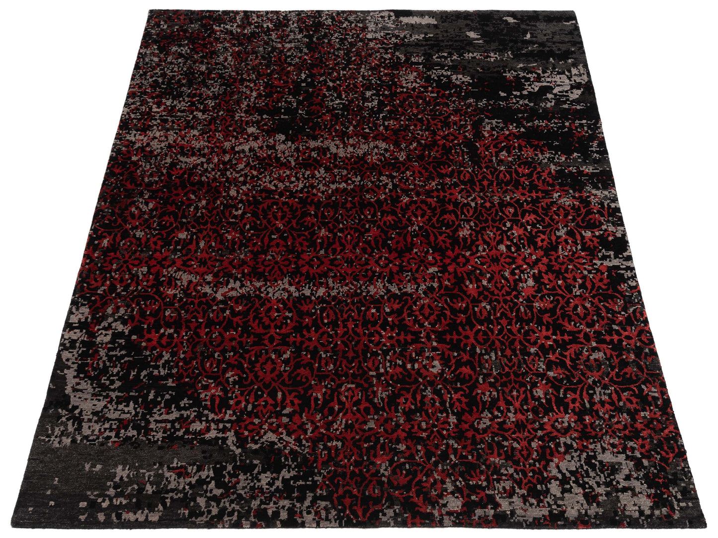 Tenzari Charcoal 8x9.10 Hand Knotted Rug