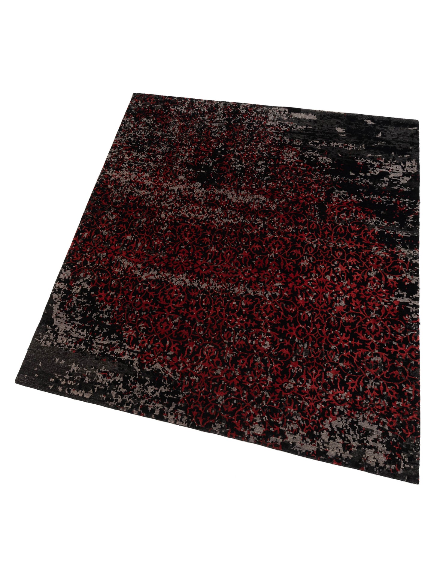 Tenzari Charcoal 8x9.10 Hand Knotted Rug