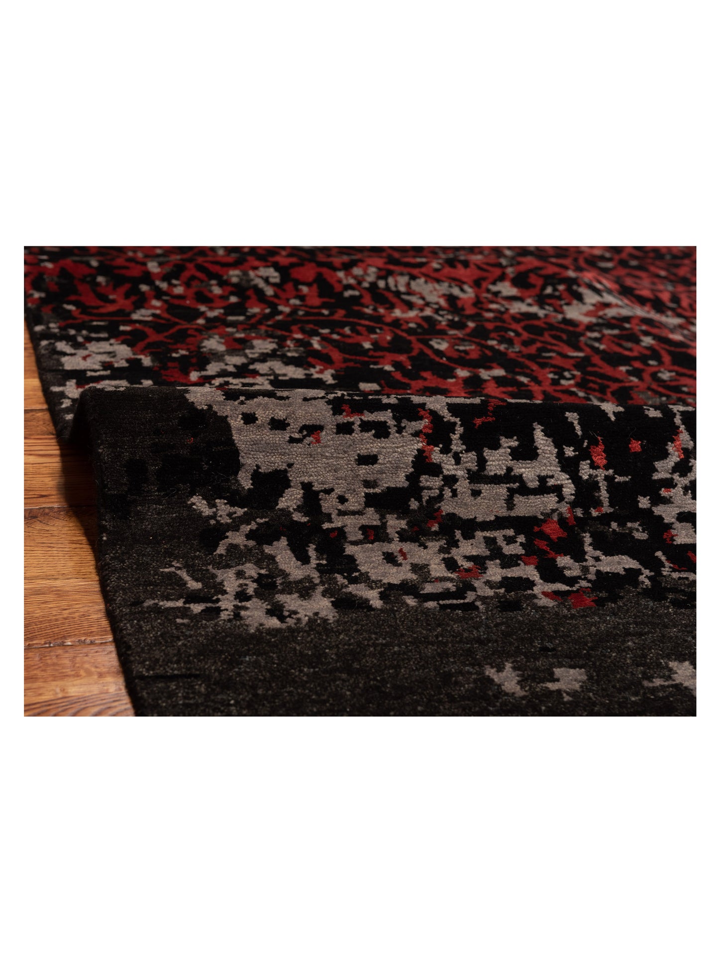 Tenzari Charcoal 8x9.10 Hand Knotted Rug