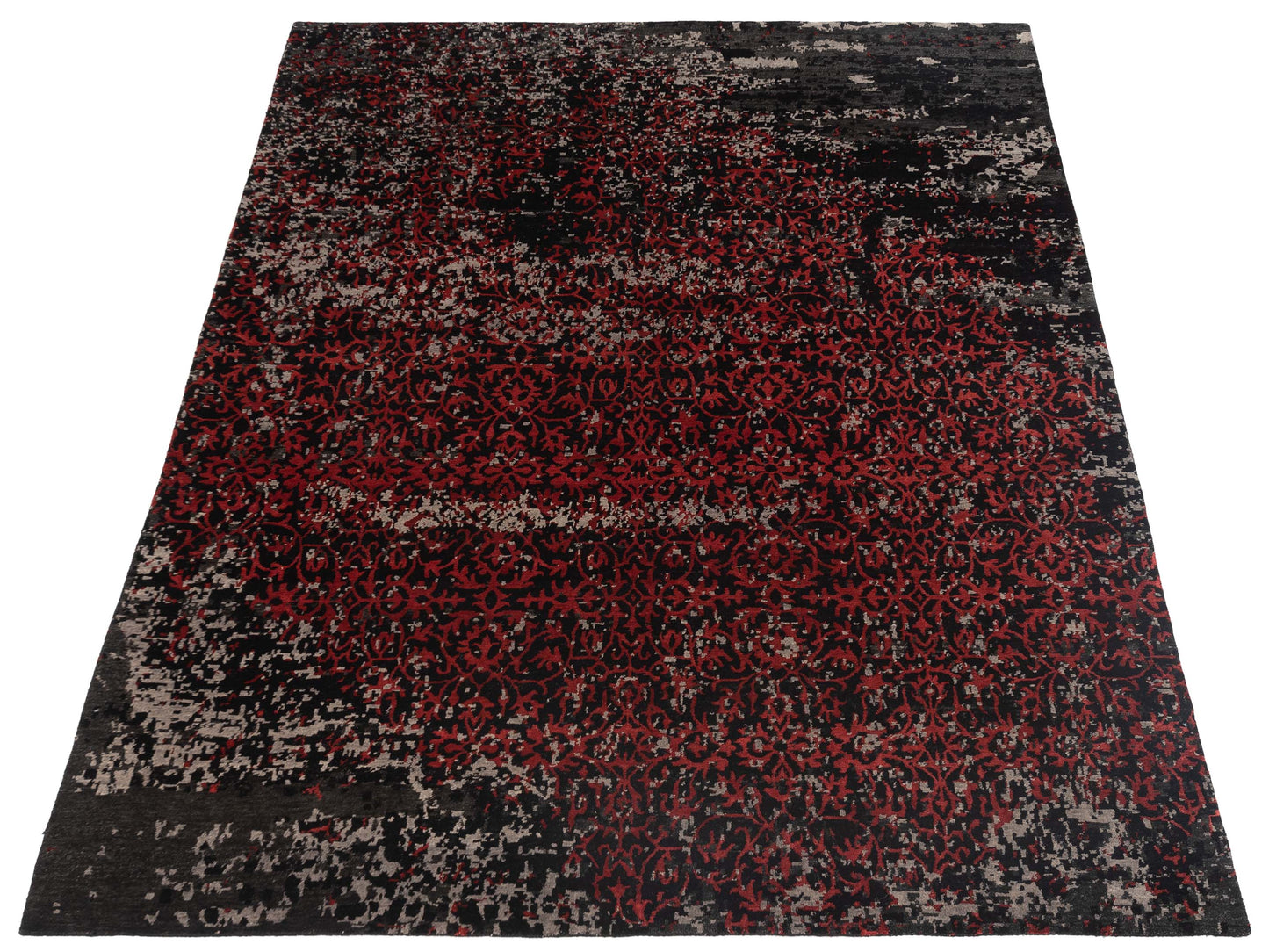 Tenzari Charcoal 7.11x9.10 Hand Knotted Rug