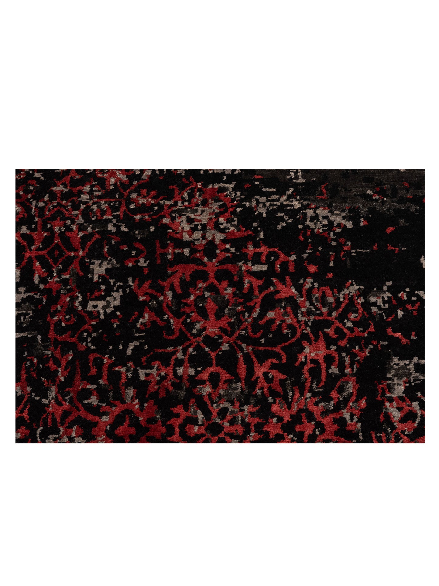 Tenzari Charcoal 7.11x9.10 Hand Knotted Rug