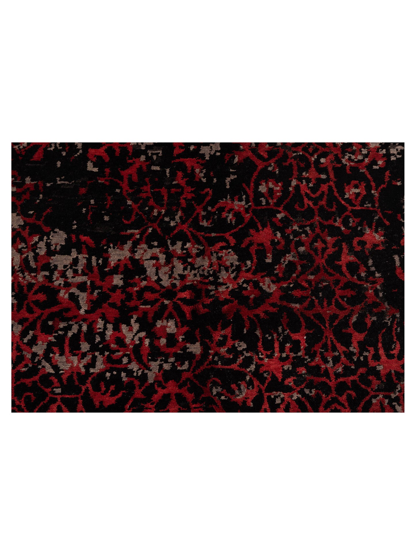 Tenzari Charcoal Charcoal 6.2x8.10 Hand Knotted Rug