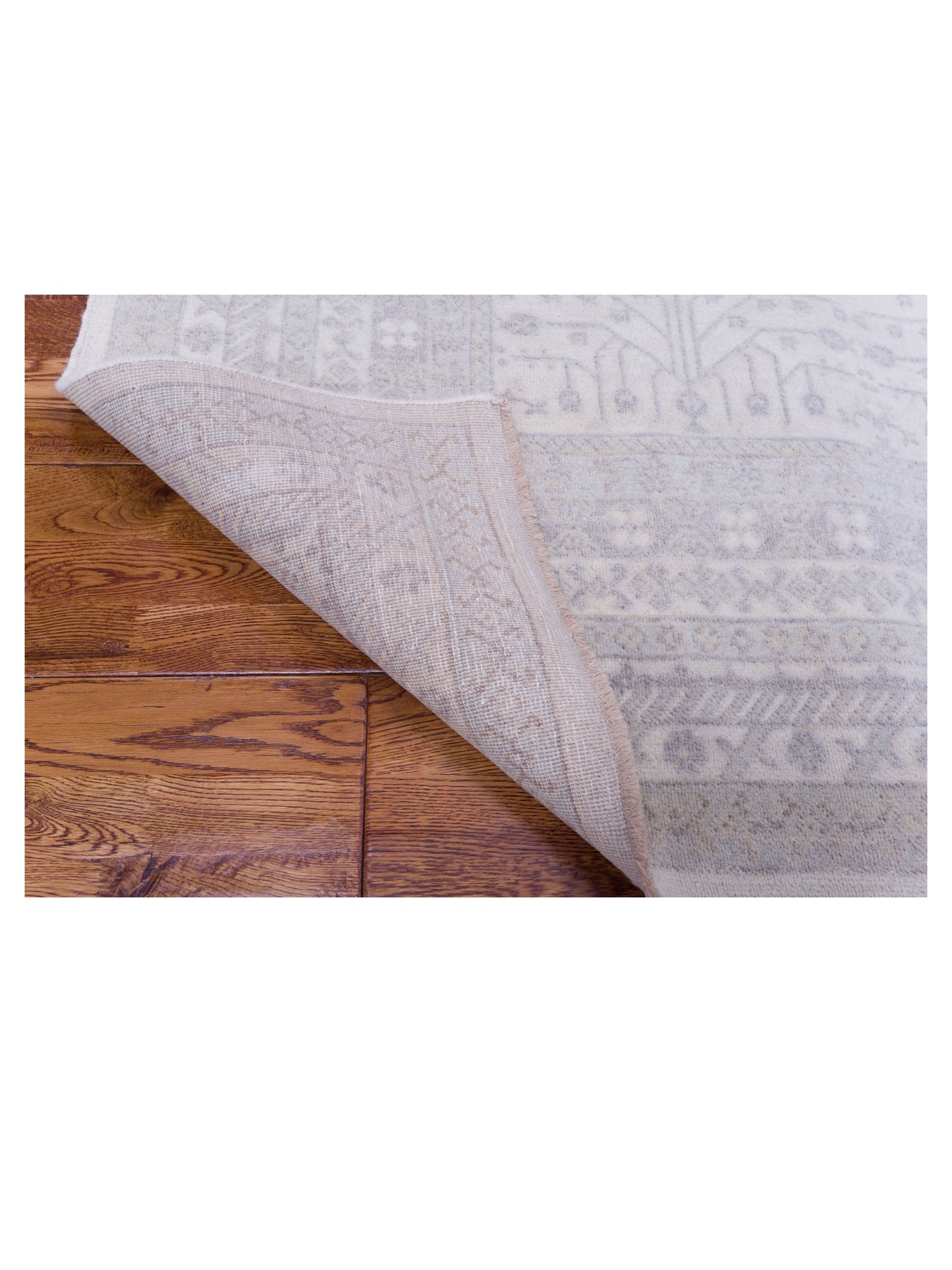 Rosetta Ivory Ivory 7.8x10.1 Hand Knotted Rug