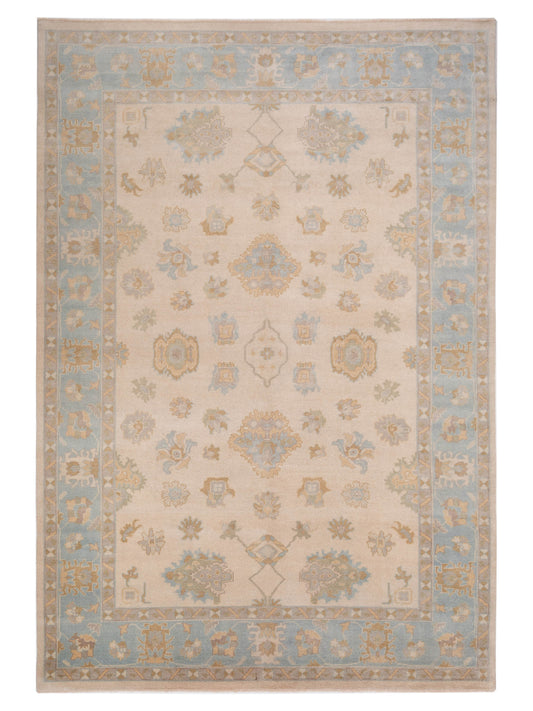 Rajpur Oushak Shah  Beige Blue Traditional