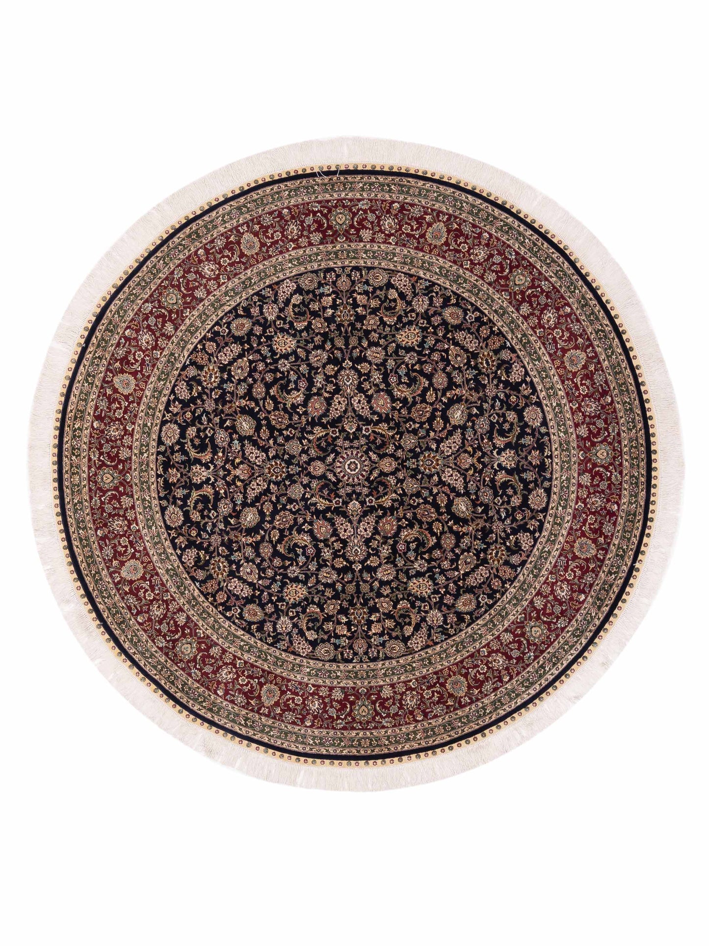 Pasha Pure Silk  Navy Red Traditional