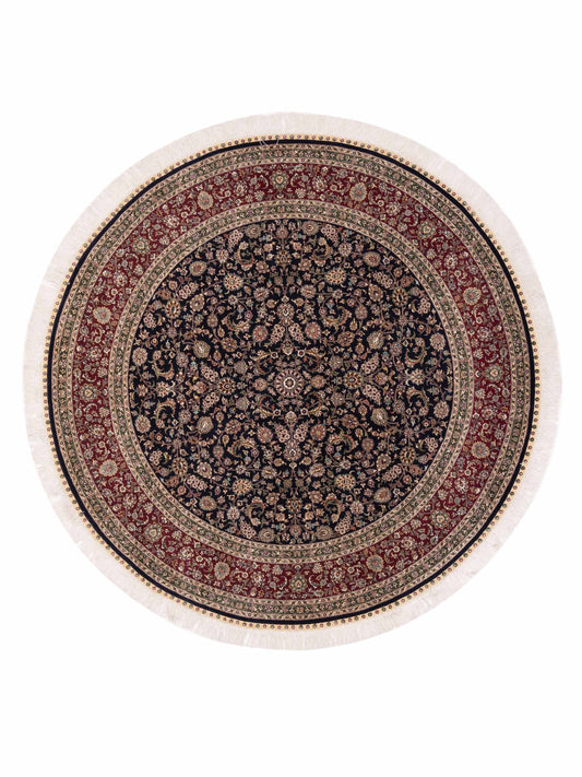 Pasha Pure Silk  Navy Red Traditional