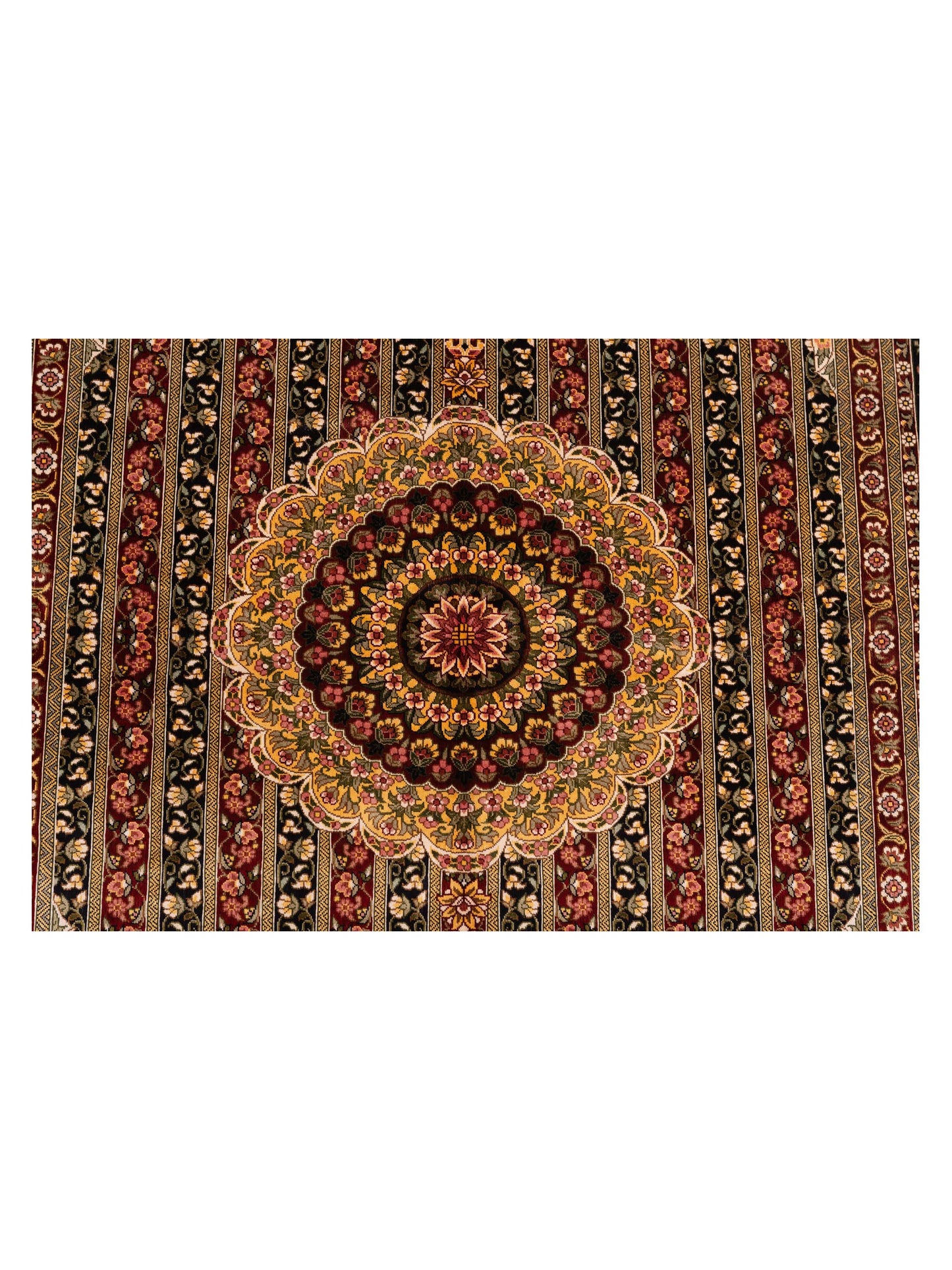 Pure Silk Multi 4.1x6.1 Hand Knotted Rug