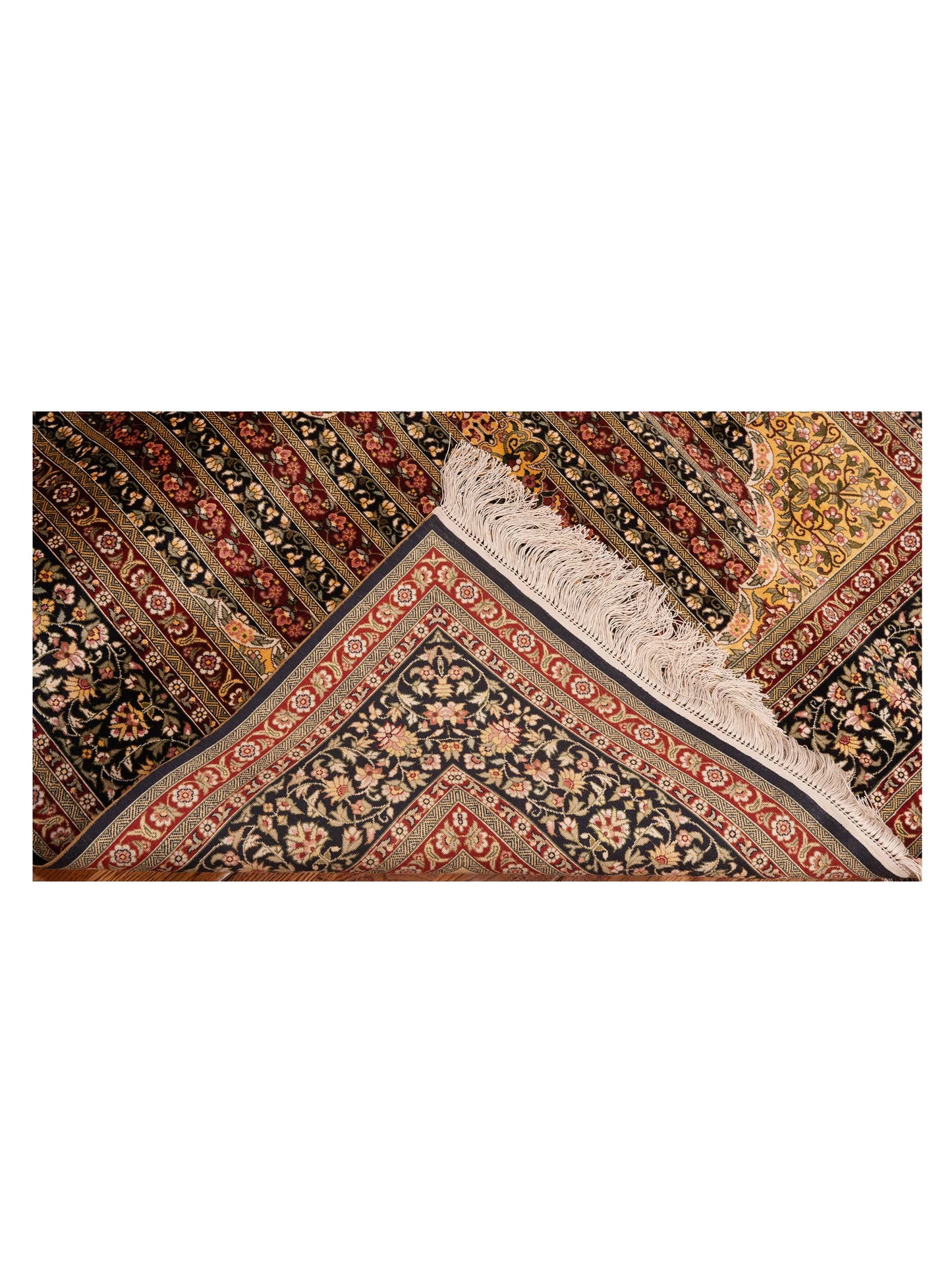 Pure Silk Multi 4.1x6.1 Hand Knotted Rug