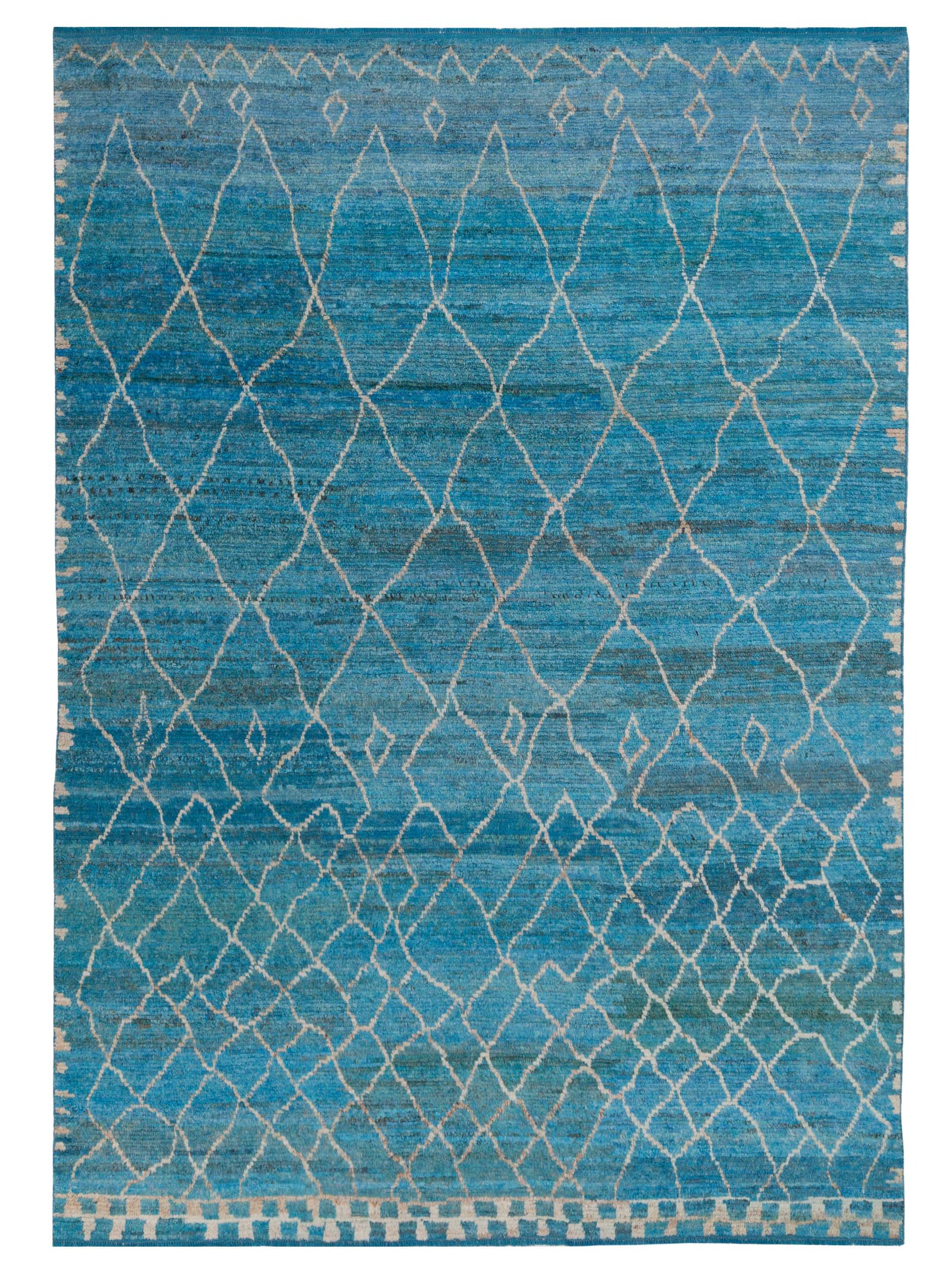 Pasha Berber  Sky Blue Ivory Contemporary