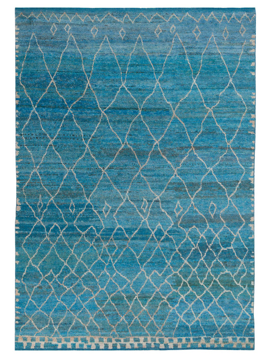 Pasha Berber  Sky Blue Ivory Contemporary