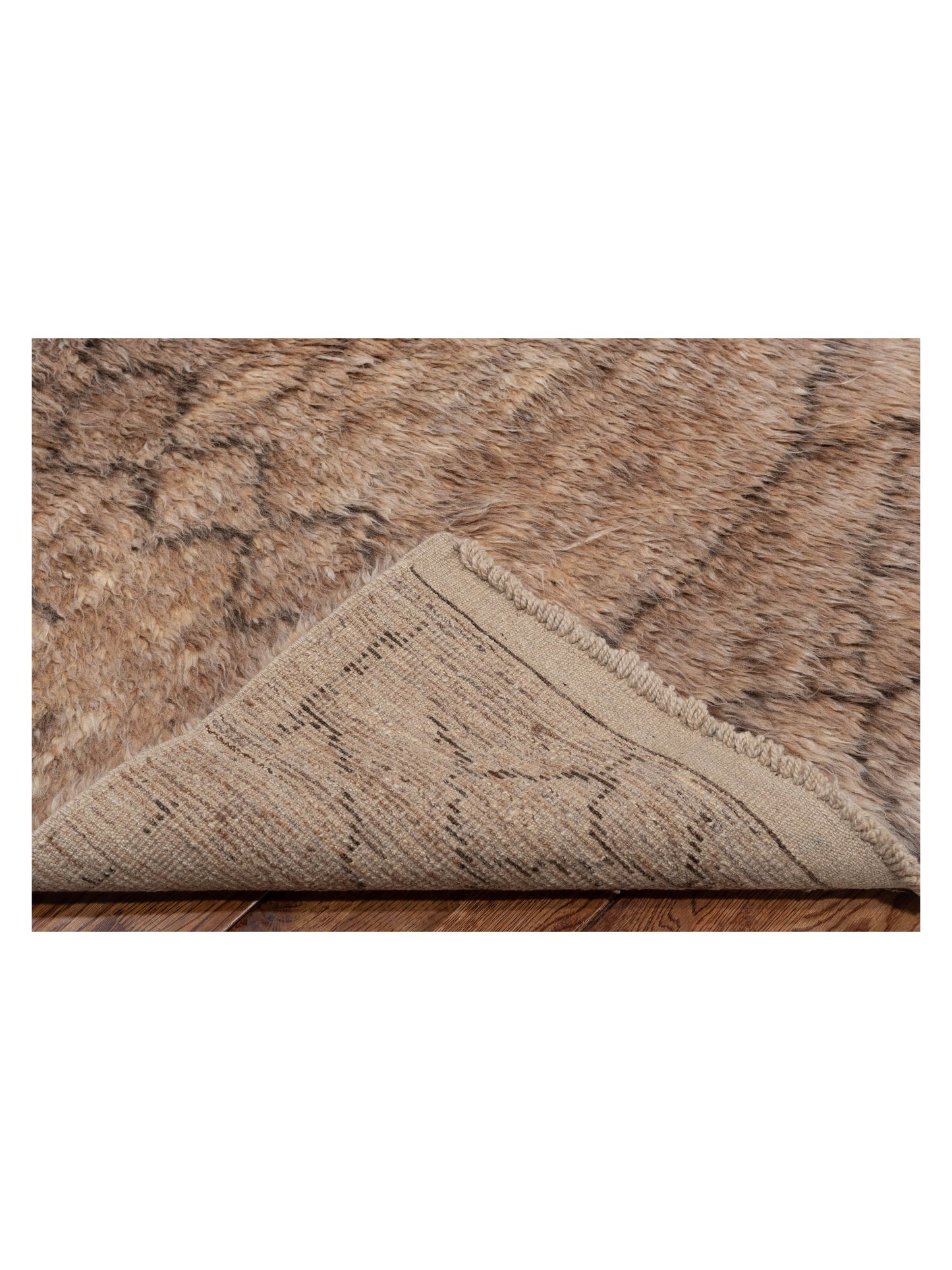 Baskra Brown Dark Brown 8.10x11 Hand Knotted Rug