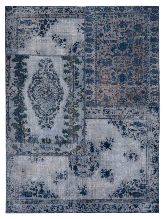 Pasha Turkish Vestige Patchwork  Dark Blue  Contemporary