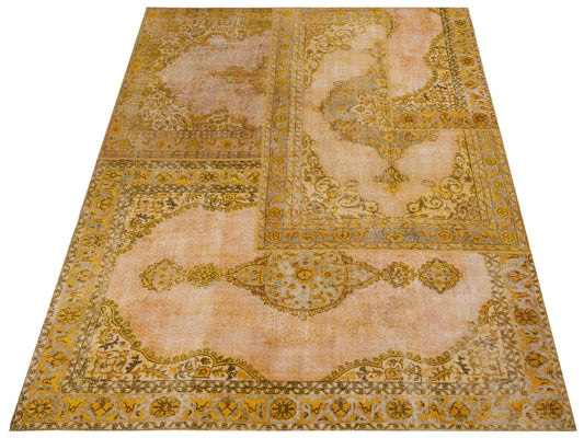 Pasha Turkish Vestige Patchwork  Yellow  Contemporary